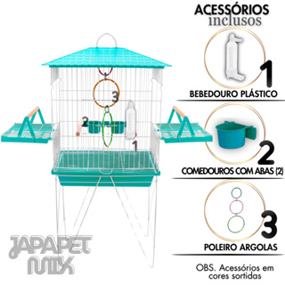 Gaiola Viveiro Para Calopsita com Bandejas Laterais C/Pé Agapórnis Aves Mansas Envio Imediato em Oferta na Shopee