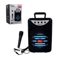 Caixa de Som Portátil Com / Sem Microfone Karaoke Bluetooth Rádio FM PenDrive SD 1200mAh HSY-1403