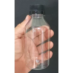 20 Frascos pet (plástico) Cristal - 200ml - acompanha tampa preta 28mm com lacre e vedante