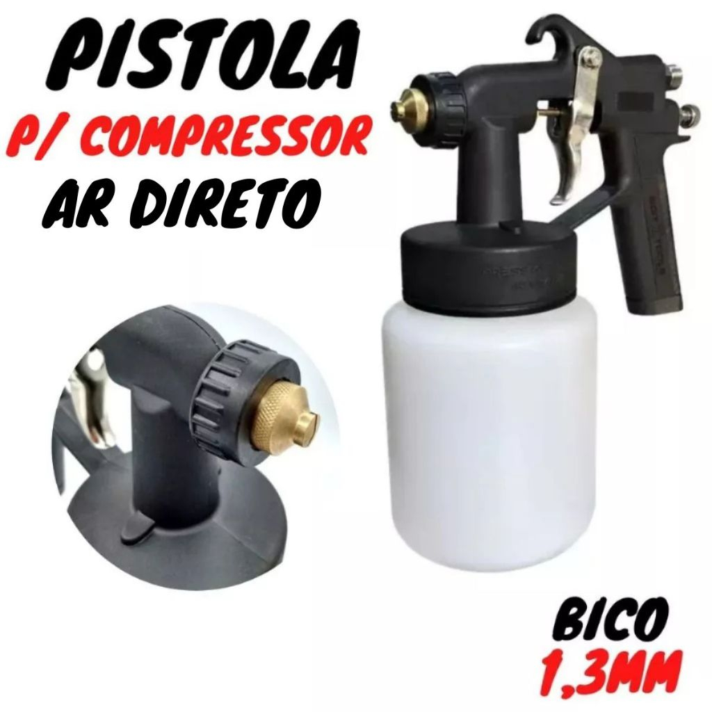 Pistola de Pintura Ar Direto com 2 Bicos - Sigma