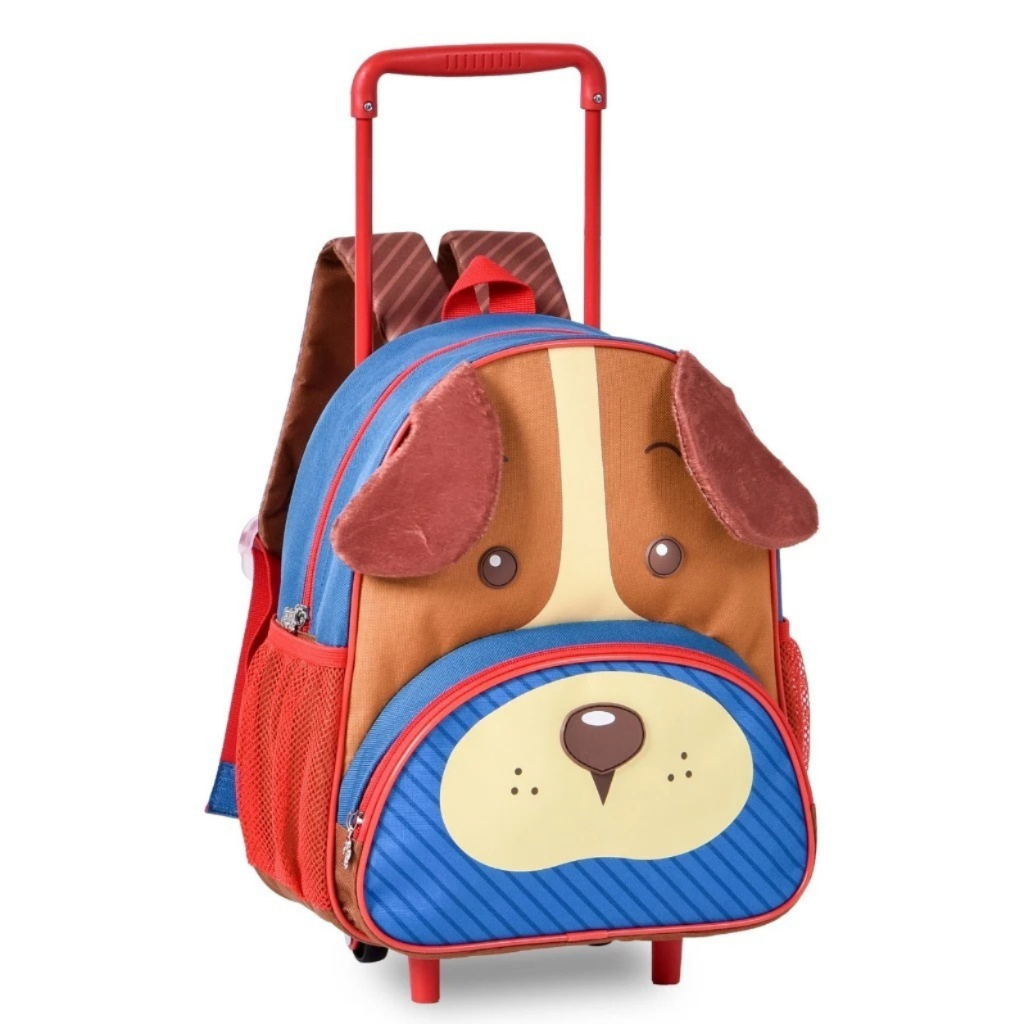Mochila de Rodinhas Escolar Cachorrinho Infantil Para Crianças Volta as Aulas - Clio Style
