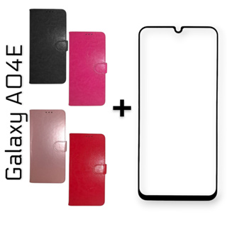 Capa Carteira Case Para Galaxy A04E Com Flip + Película 3D em Oferta na Shopee