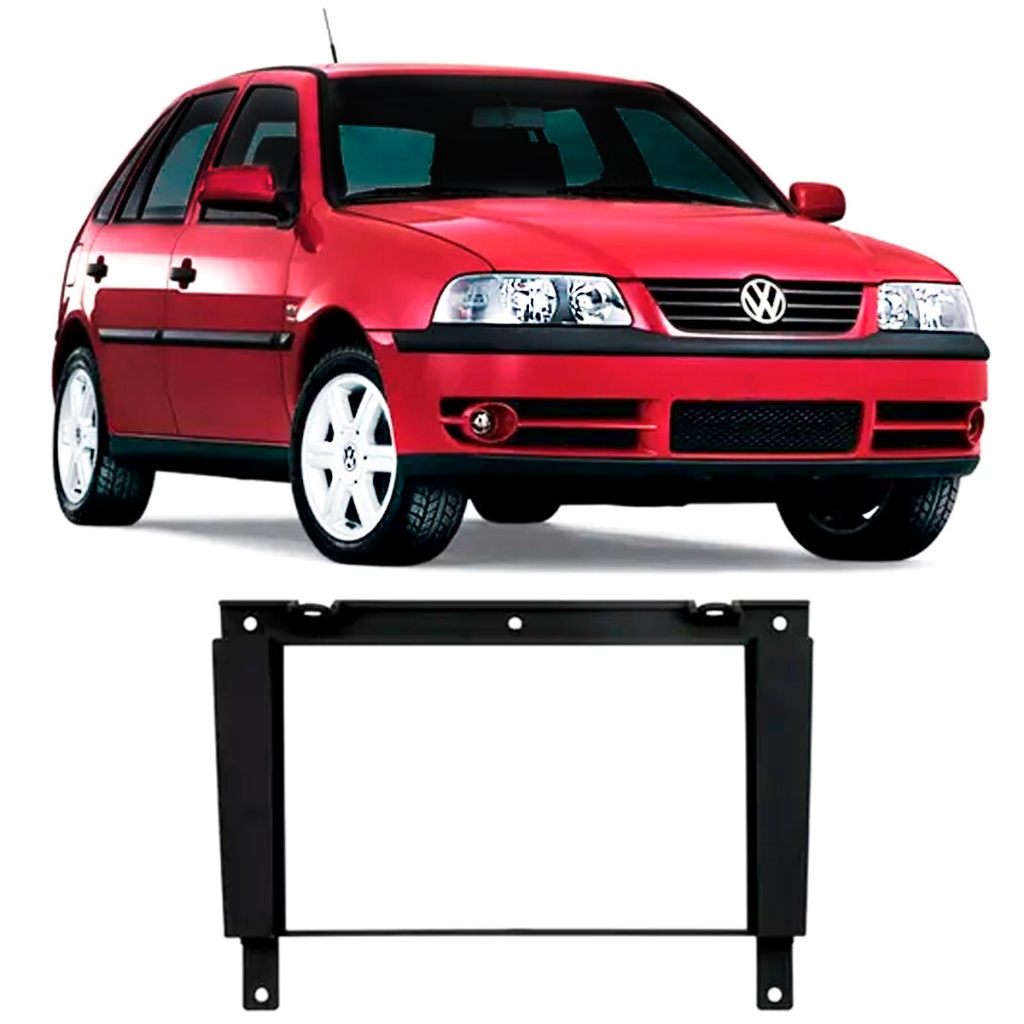 Moldura 2 Din 7 Polegadas Gol G3 2000 2001 2002 2003 2004 2005 Preto Fosco em Oferta na Shopee