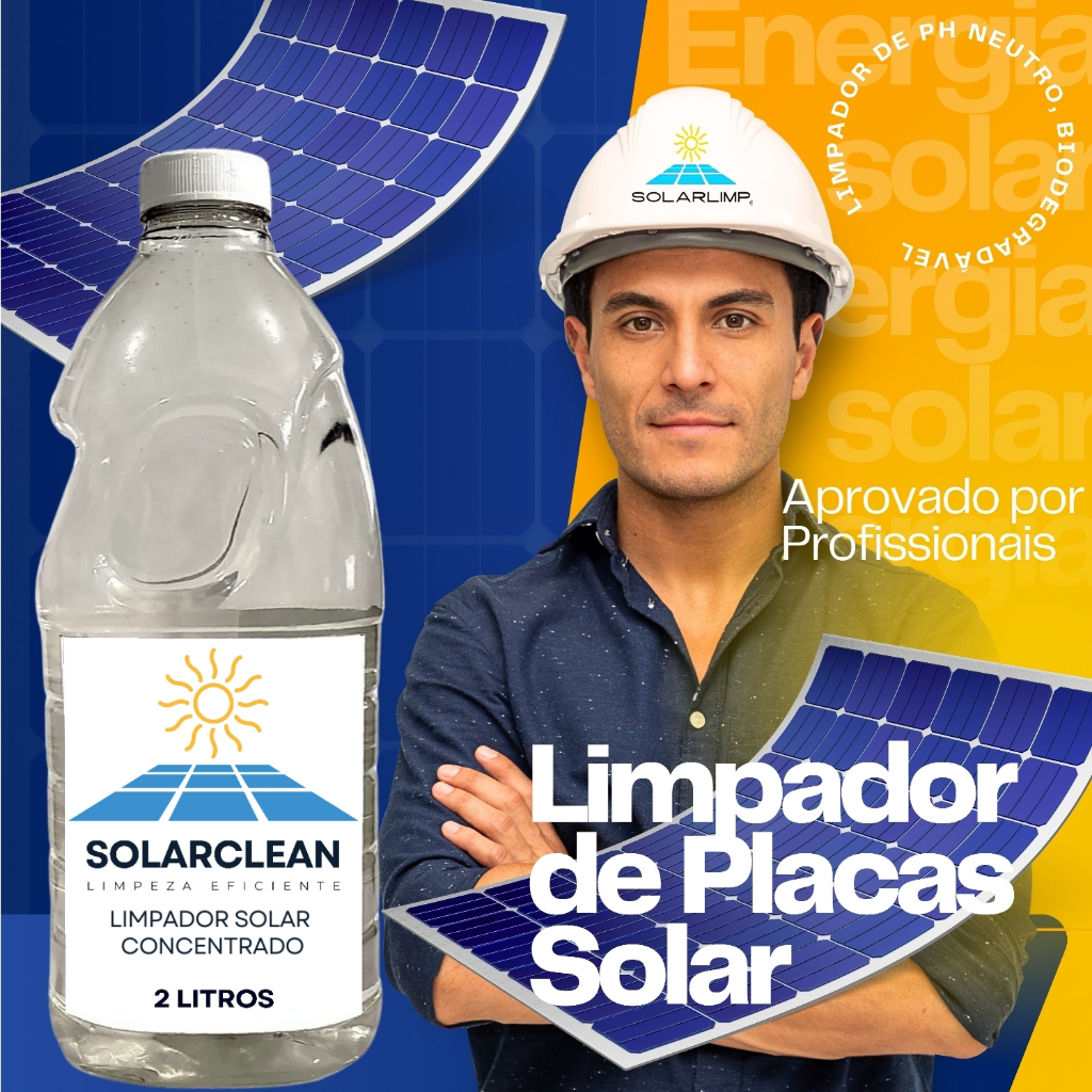 Limpador de Placa Solar Fotovoltaica 2 Litros Concentrado