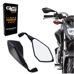 Retrovisor GVS Modelo Kawasaki Z400 Haste Curta 90 Graus Lente Convexa Para Motos