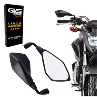 Retrovisor GVS Modelo Kawasaki Z400 Haste Curta 90 Graus Lente Convexa Para Motos em Oferta na Shopee