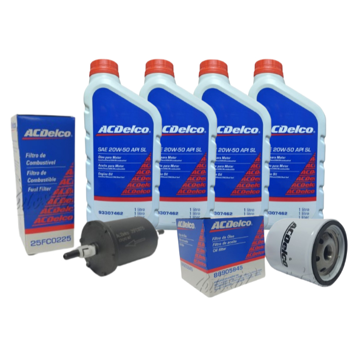 Kit Revisão ACDelco GM 4 Litros de Óleo 20W50 API SL Mineral 93307462+ Filtro Óleo + F. Combustível em Oferta na Shopee