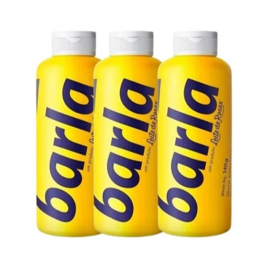 KIT C/3 TALCO ANTISSEPTICO PARA OS PÉS BARLA 140GR CADA