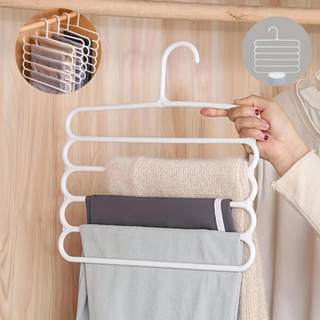 Cabide Organizador com 5 Camadas para Calças, Blusas e Toalhas Leves Multifuncional em Oferta na Shopee