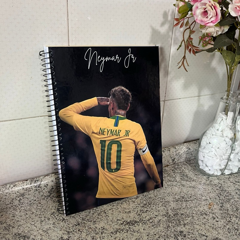Caderno Personalizado A4 Neymar Selecao Brasileira