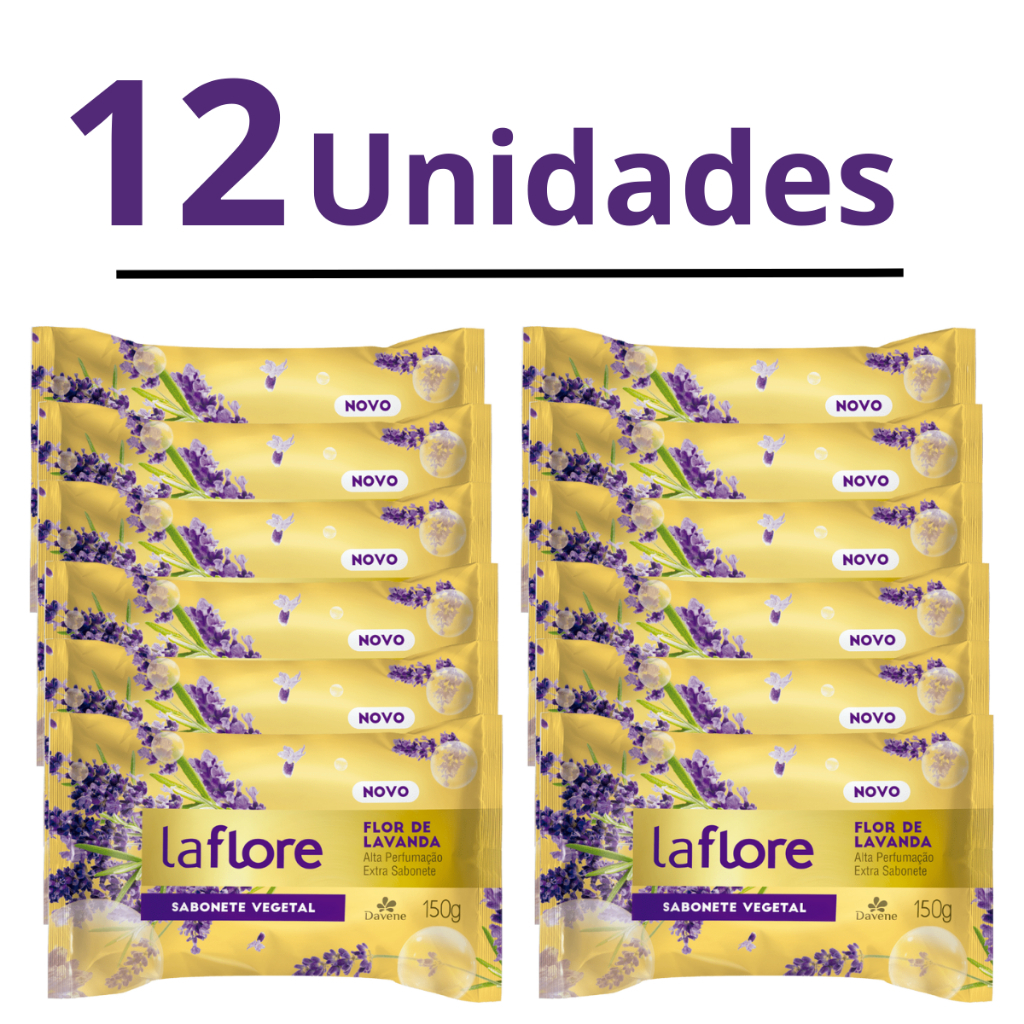 Kit de Sabonete em Barra Davene La Flore Flor de Lavanda Banho Perfumação Vegano Óleos Vegetais em Oferta na Shopee