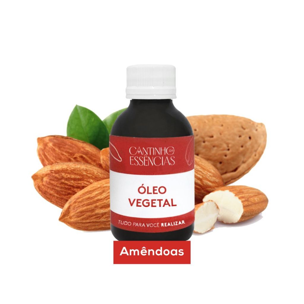Óleo vegetal Amêndoas VEGANO 100ml. Para cremes, sabonetes e cosméticos em geral.