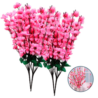 Kit Buquês De Flores De Cerejeira Artificial , Flor De Pêssego , Estilo oriental Para Decoração De Casamento 63CM em Oferta na Shopee