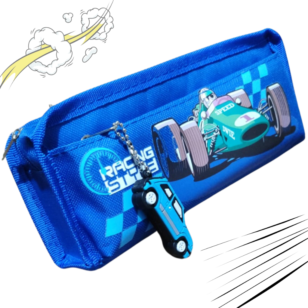 Estojo Volta as Aulas  Carro com Estojo Masculino Porta-lápis Estojo Para Menino Resistente Formula1 Estojo Para Lápis