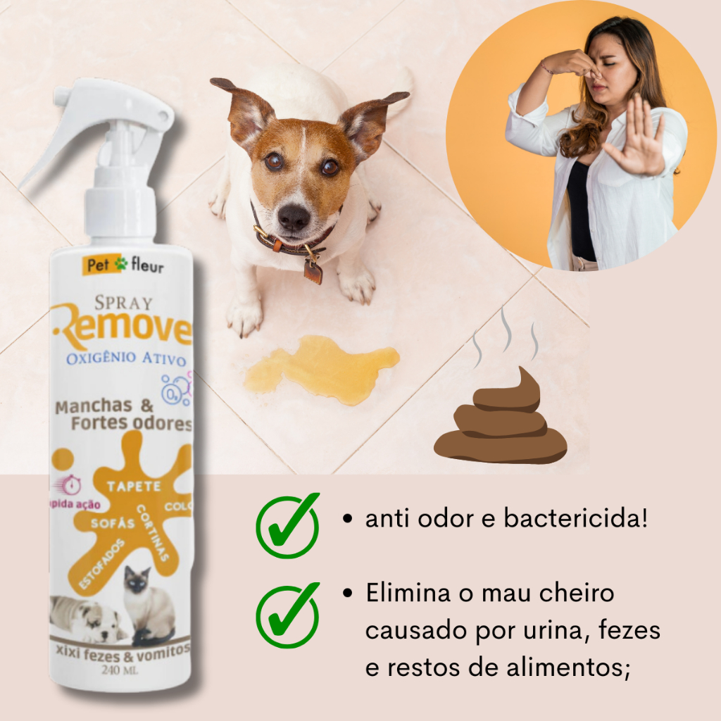 Spray Antiodor Enzimático Pets - Remove Manchas e fortes Odores - Limpeza Eficaz de sujeiras em sofás, pisos, carpetes e em Oferta na Shopee