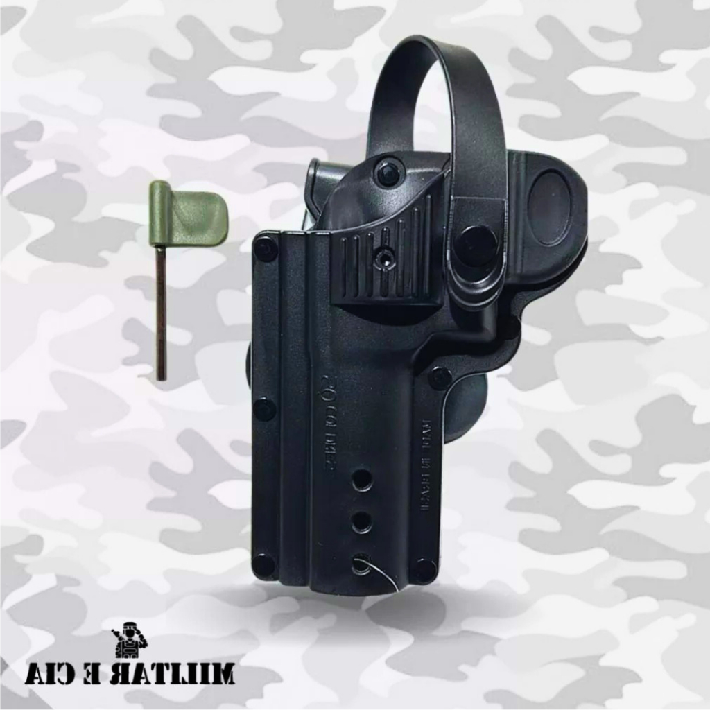 Coldre Preto De Cintura Para Revolver 38 6 Tiros SÓ COLDRES