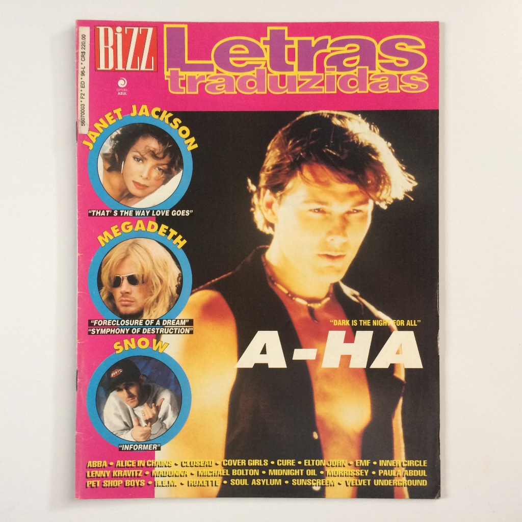 BIZZ LETRAS TRADUZIDAS A-HA MADONNA E OUTROS PARACOLECIONADORES