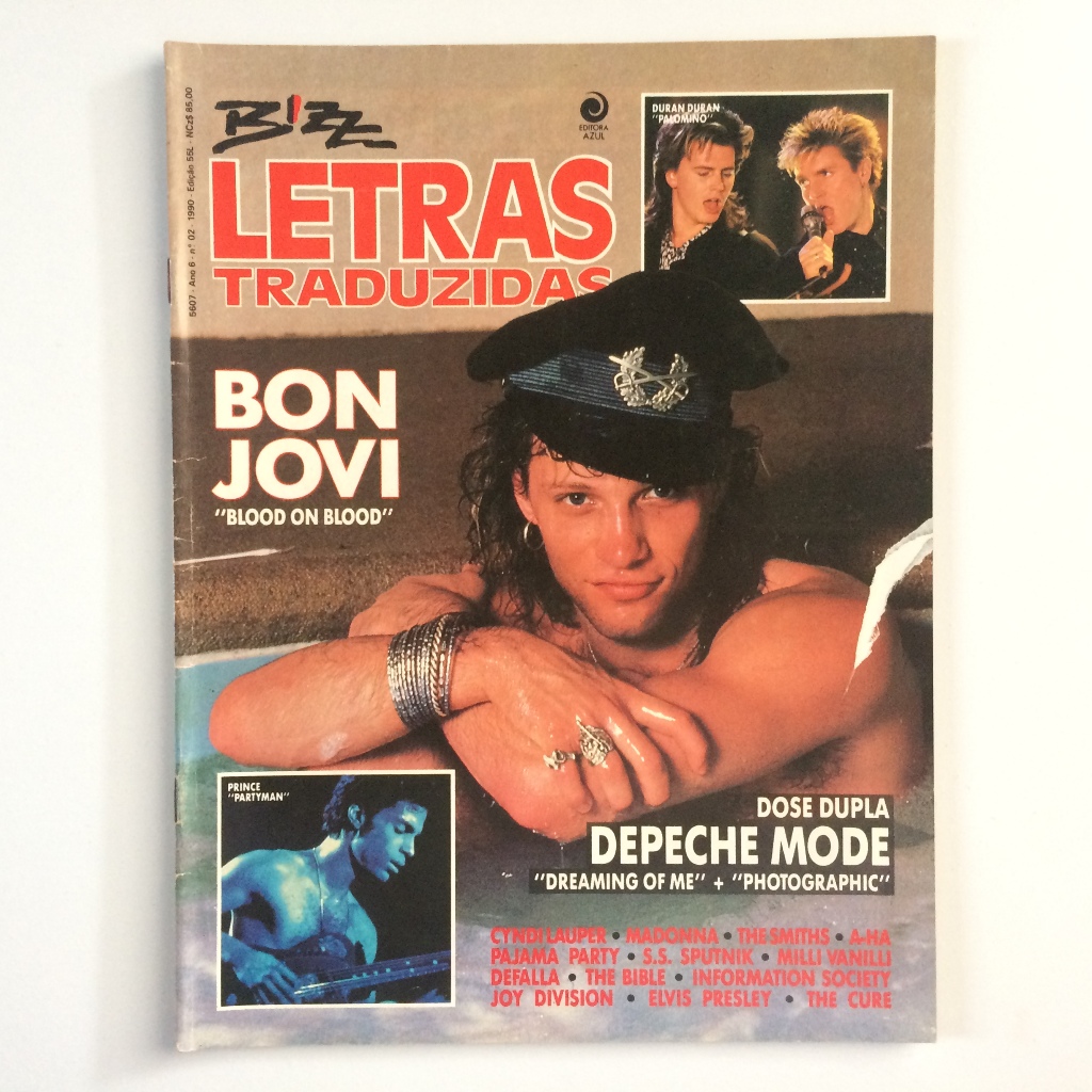 BIZZ LETRAS TRADUZIDAS BON JOVI CYNDI LAUPER MADONNA A-HA CURE E OUTRAS