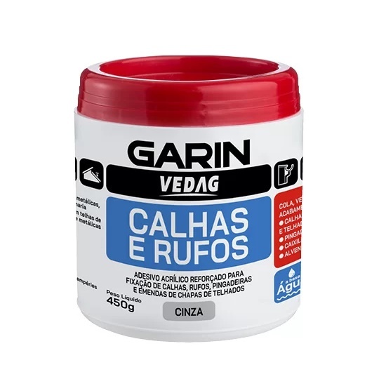 Cola Veda Calha Rufo Galvanizado 450g Garin Produto original