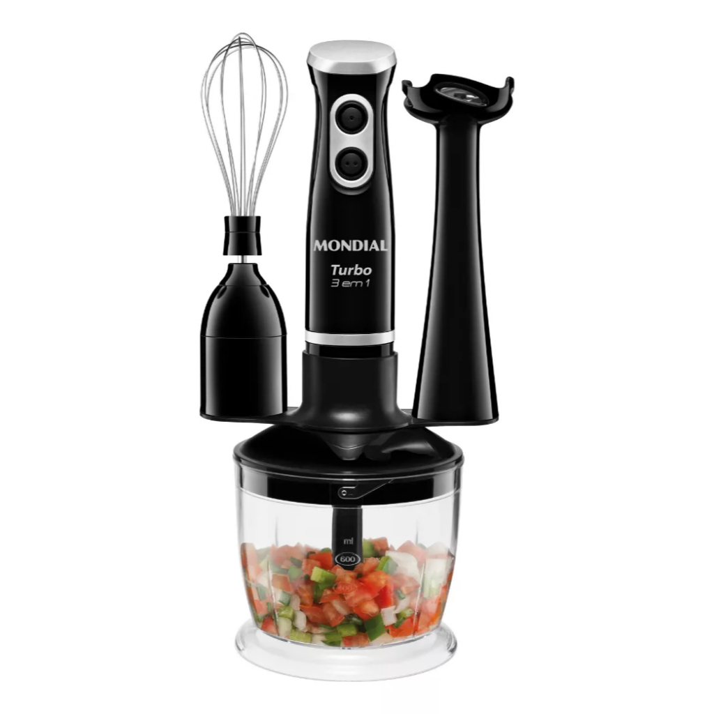 Mixer Turbo Mondial M-14 3 Em 1 Potencia 350w 60hz Cor Preto 127v
