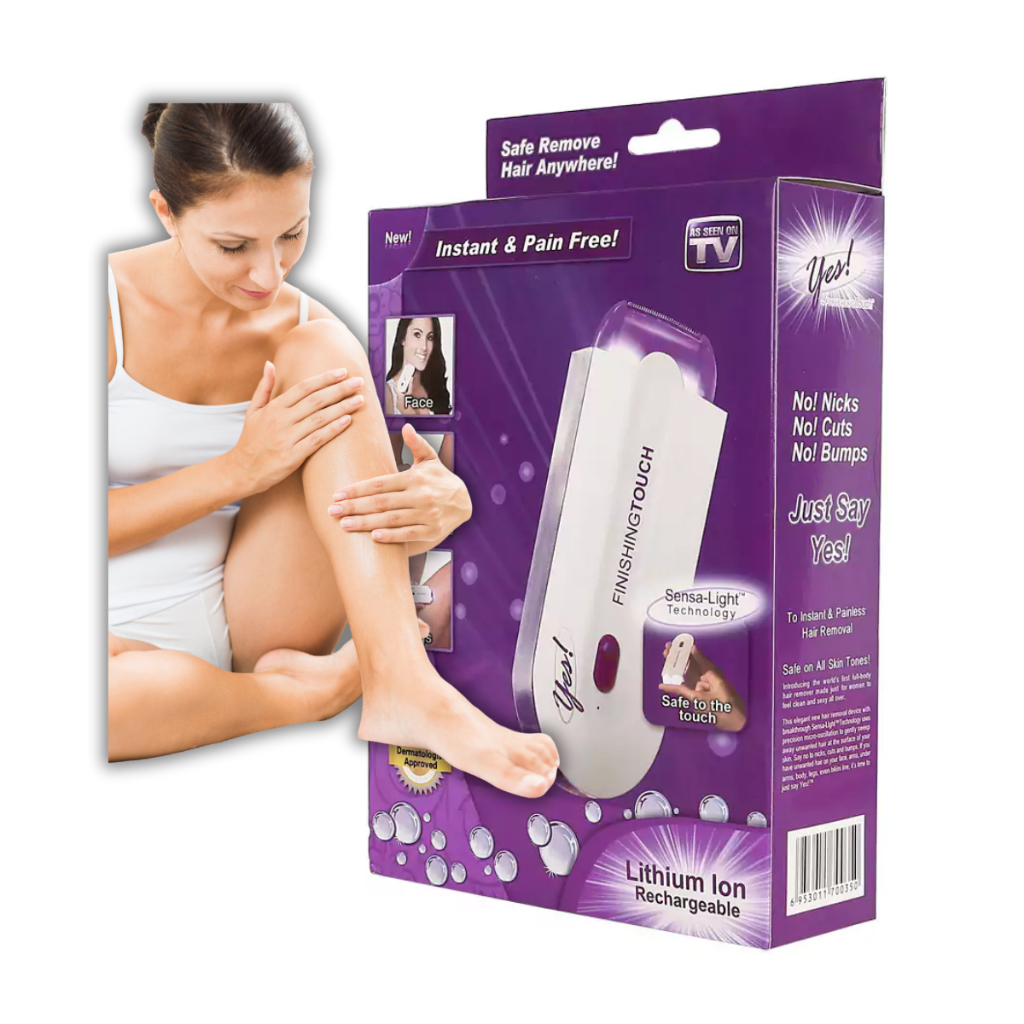Kit Depilador 2 em 1 Efeito Laser Eletrico Indolor Portatil