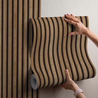 Papel de Parede para Quarto Sala Decorativo Autocolante Madeira Ripada Efeito Rustico Natural em Oferta na Shopee