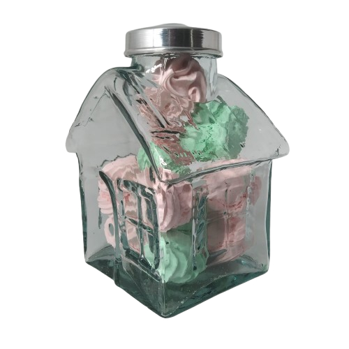 Baleiro Casinha de Vidro 17 cm - Baleiro Casa