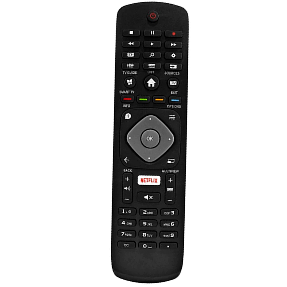 Controle Remoto Para TV Philips Smart Lcd Led Tecla Netflix C/ Pilha