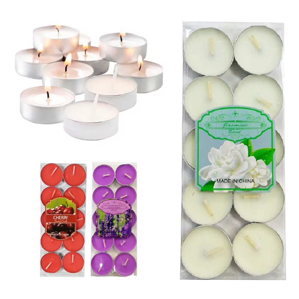20 Peças Mini Vela Colorida Decoração Refil Lamparina