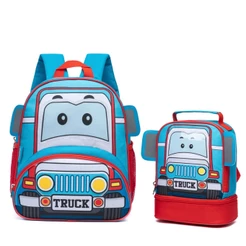 Kit Mochila Spector Lancheira Espaçosa Caminhão Infantil Resistente Menino
