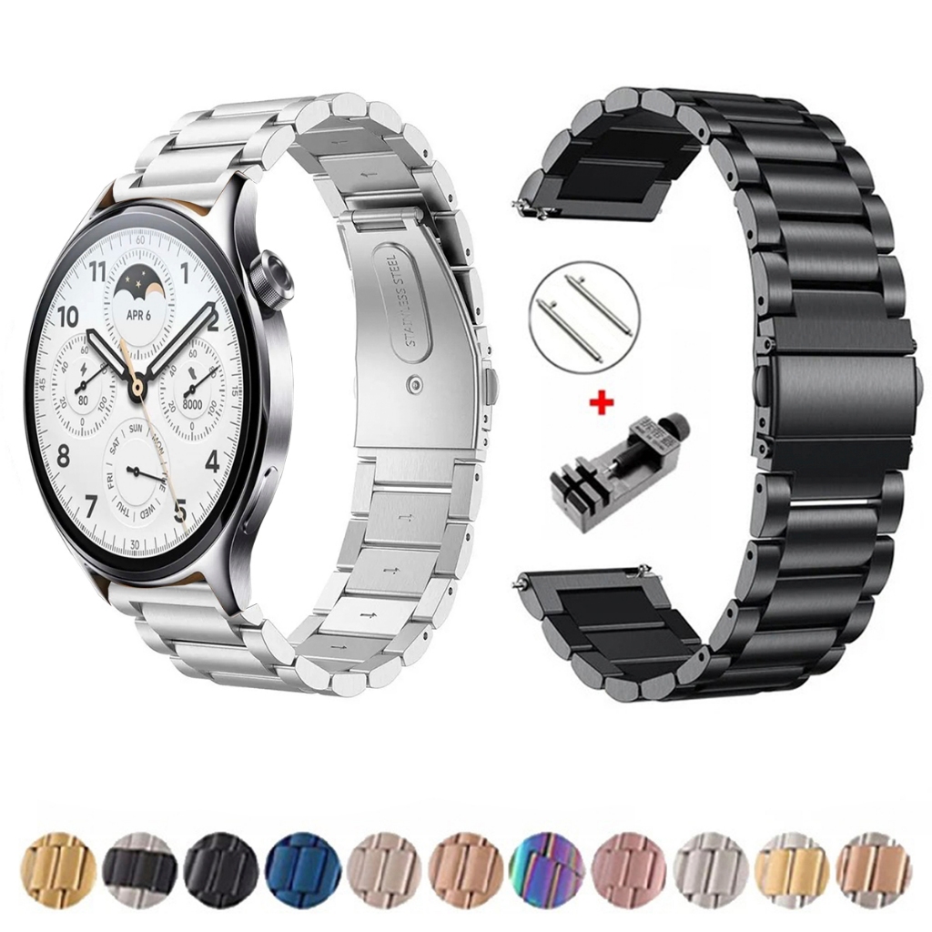 Pulseira de 22mm Metal Elos de aço inox para Smartwatch Xiaomi Watch S1 PRO de E