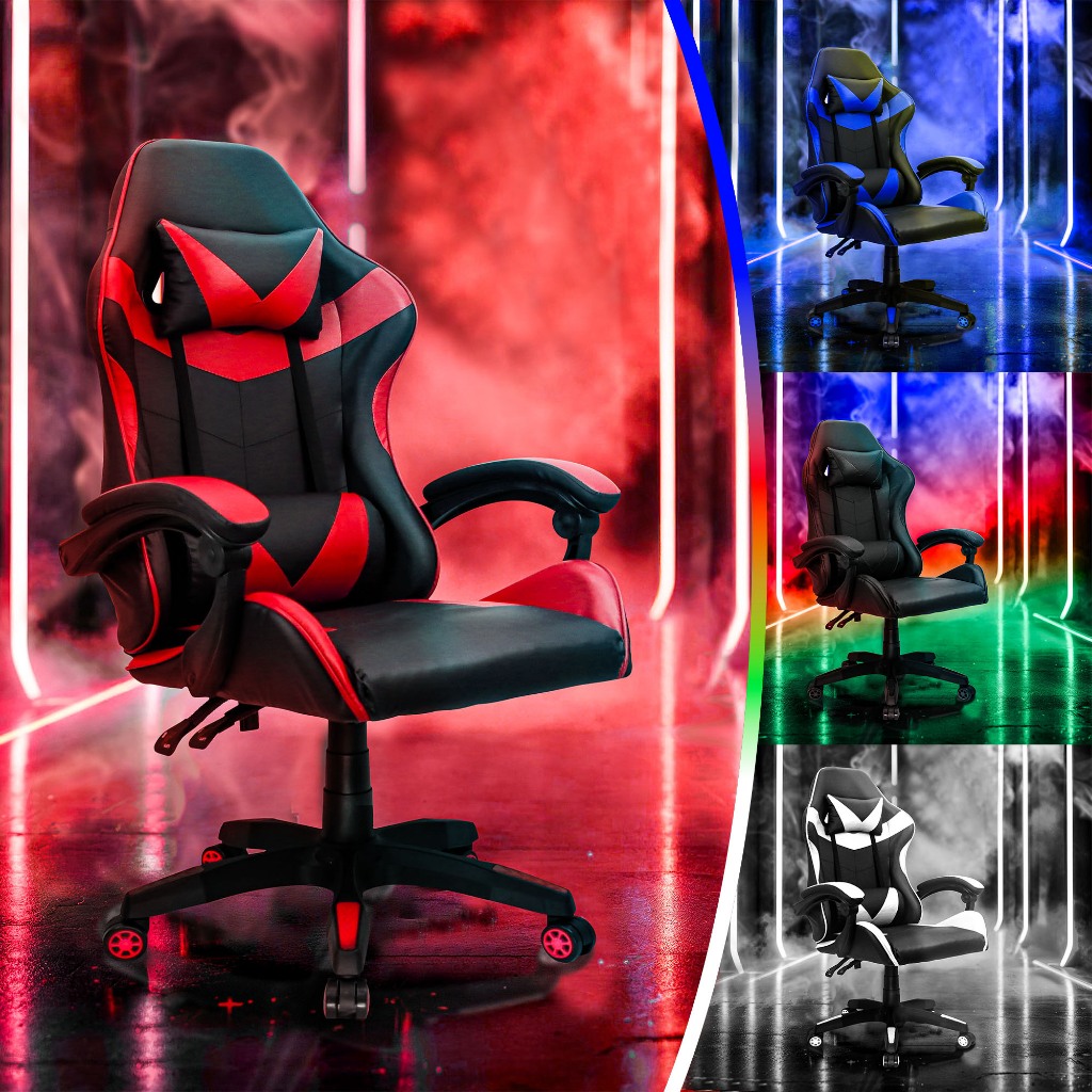 Cadeira Gamer Escritório Gamer Ergonômica Reclinável Apoio de Pescoço e Descanso de Pernas - Miniatura 4