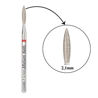 Broca Diamantada Chama Vermelha 2,1mm 837F Unhas Alongamento em Oferta na Shopee