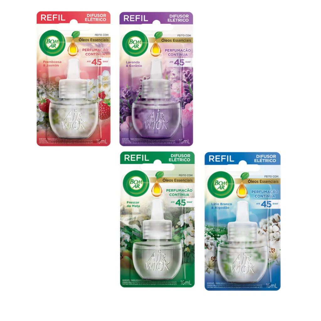 Refil Bom Ar Difusor Elétrico Oléo Essencial 16 ml (unidade)