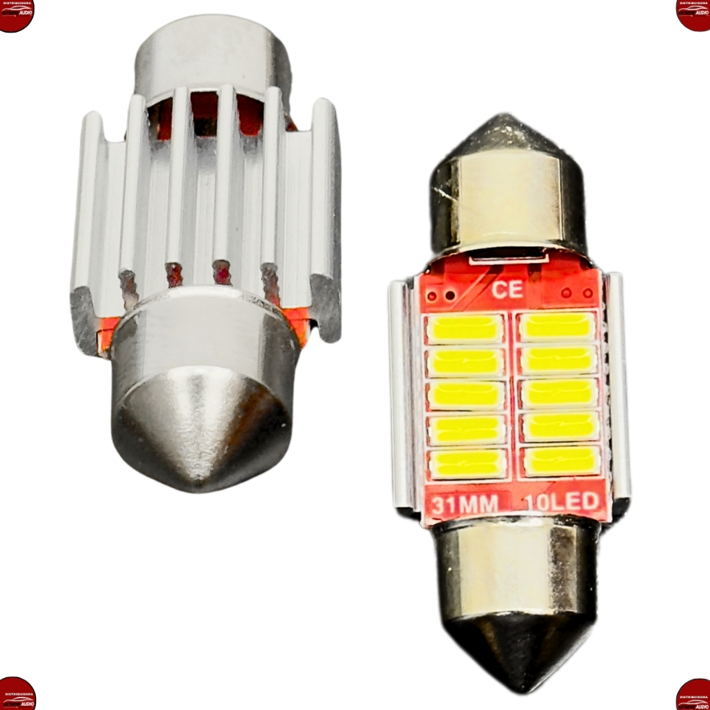 Led Torpedo Canbus Canceller 6000K 10W 3030 31Mm 1 Par