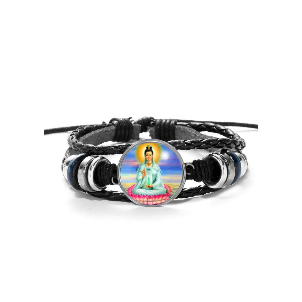 Pulseira Mestre Kuan Yin Quan Yin Grande Fraternidade Branca “Deusa da Misericórdia” Unissex e Ajustável