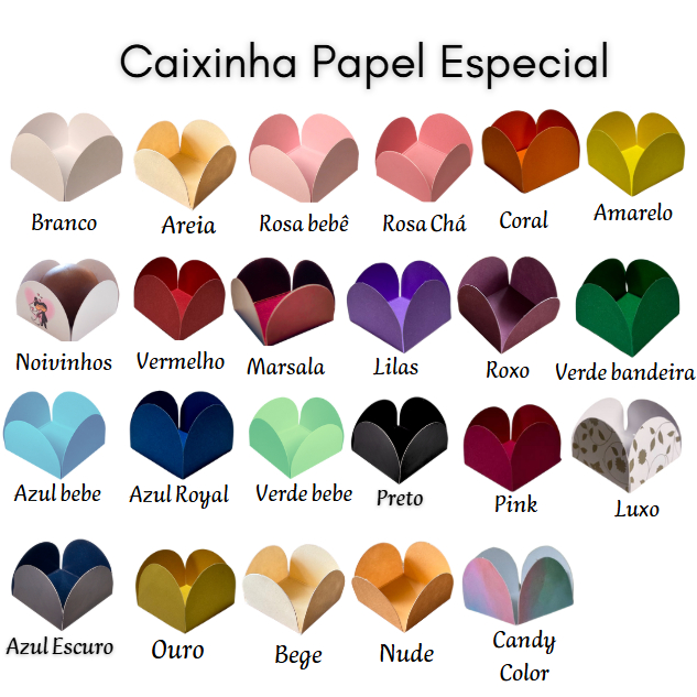 forminhas para doces finos Jufiori 4 pétalas 50 unidades em Oferta na Shopee