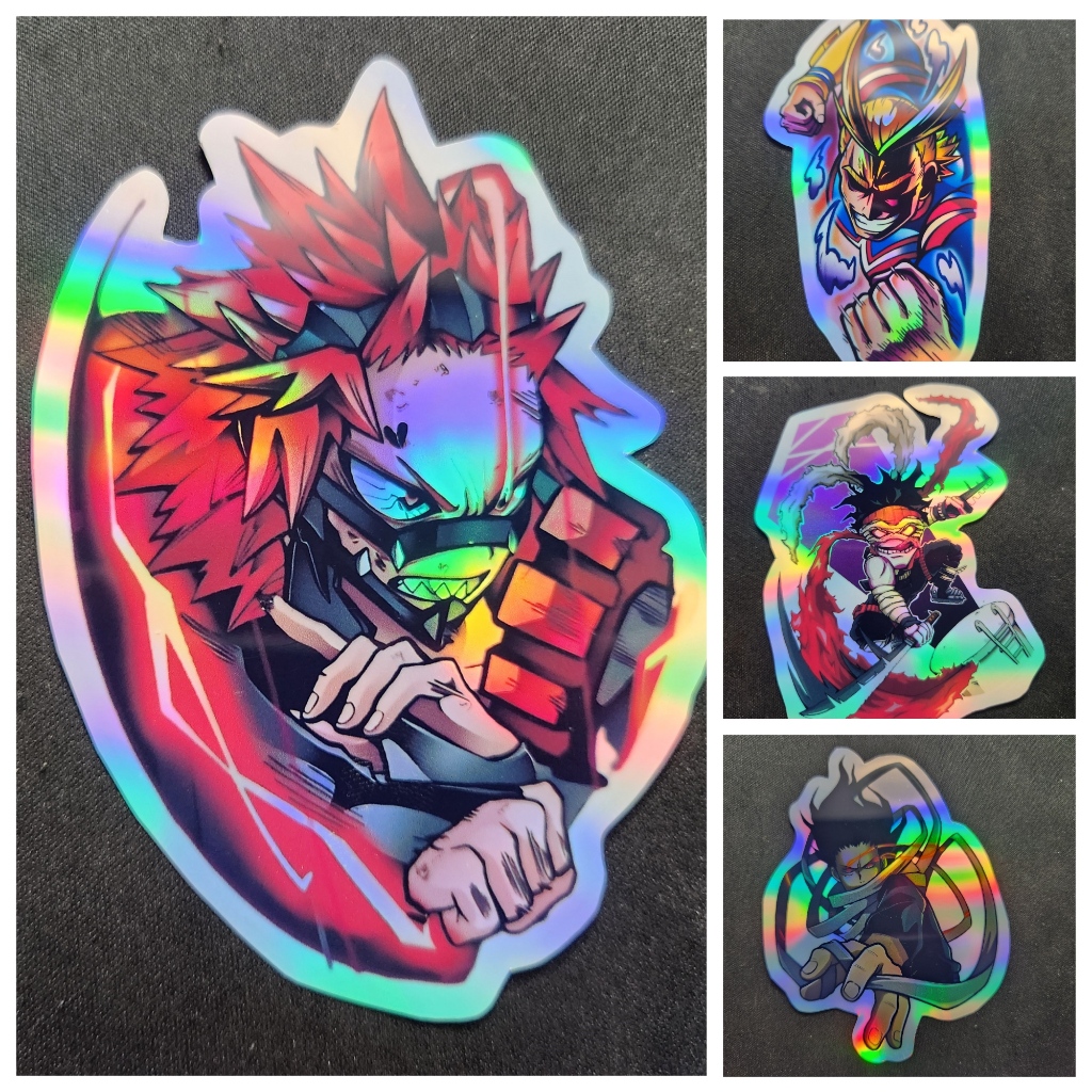 10 Adesivos Boku no Hero Holográfivo A prova d'Agua My Hero Academia Stikers