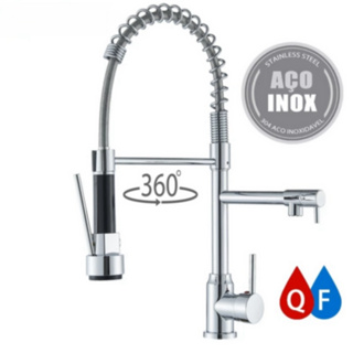 Torneira Cozinha Gourmet de Bancada Monocomando Preta Com Spray Flexível Misturador, Torneira Rotação 360° em Oferta na Shopee