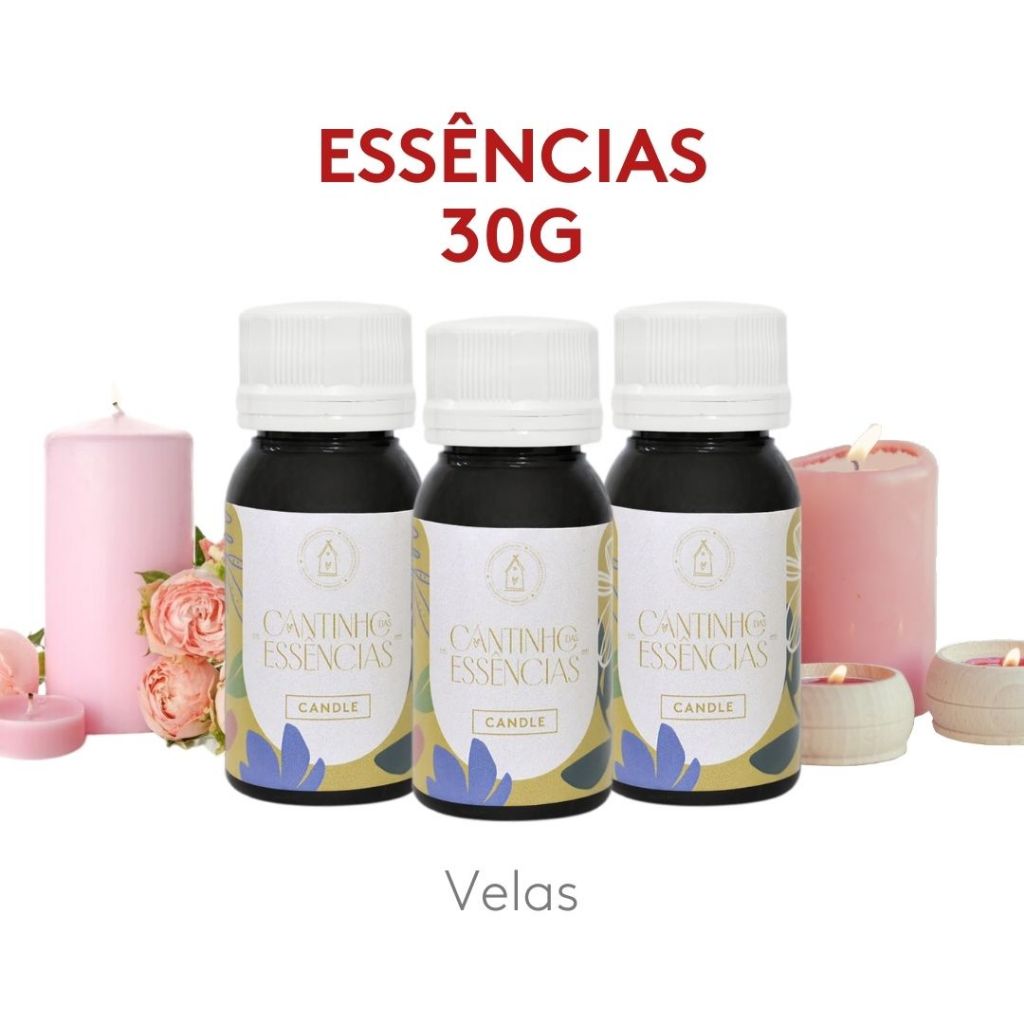 Essências para Fabricação de Velas Artesanais 30g - Linha Candle. Concentradas à Base de Óleo.