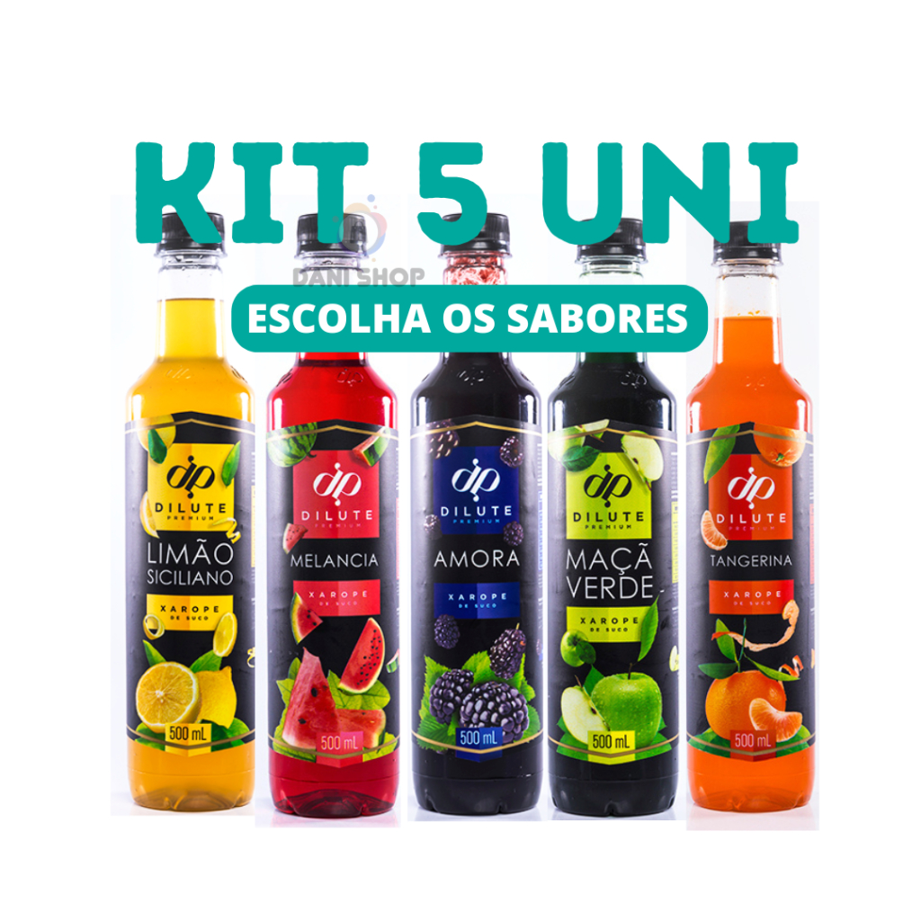 Kit 5 Xaropes Dilute para Drink Soda Italiana Gin - Escolha