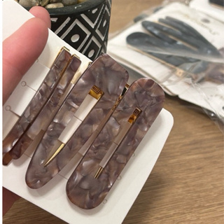 Presilha / Hair Clips/ Tic Tac - Resina - Madre Pérola GRAMPOS E PRESILHAS RESINA KIT COM 4 UNIDADES em Oferta na Shopee