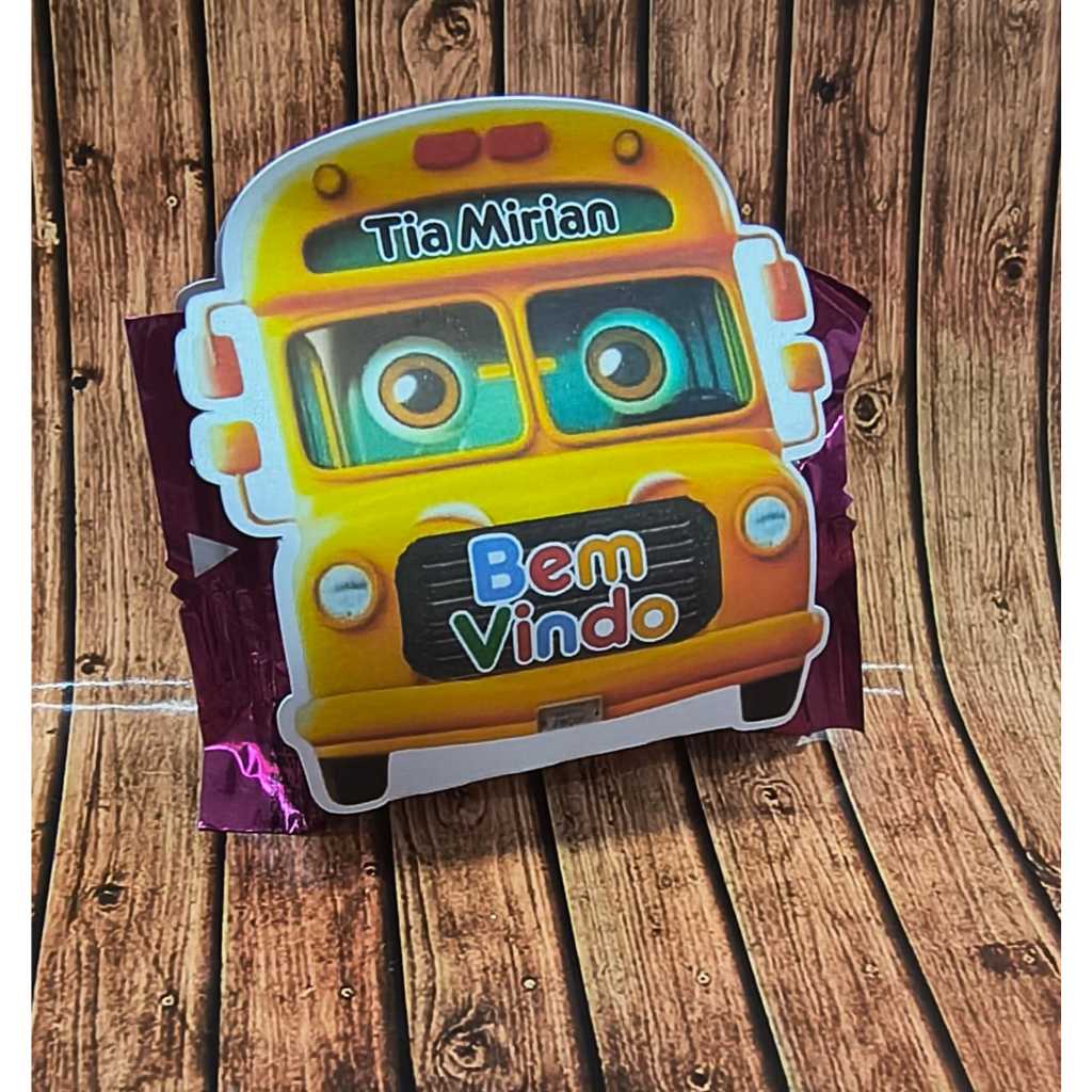 50 Porta bombons, Lembrancinhas VOLTA AS AULAS (VAN ESCOLAR)