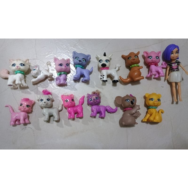 lote pets da Polly, NÃO COMPREM, LER AVISO NA SEGUNDA IMAGEM contém 14 itens, littlest pet shop, brinquedo, desapego