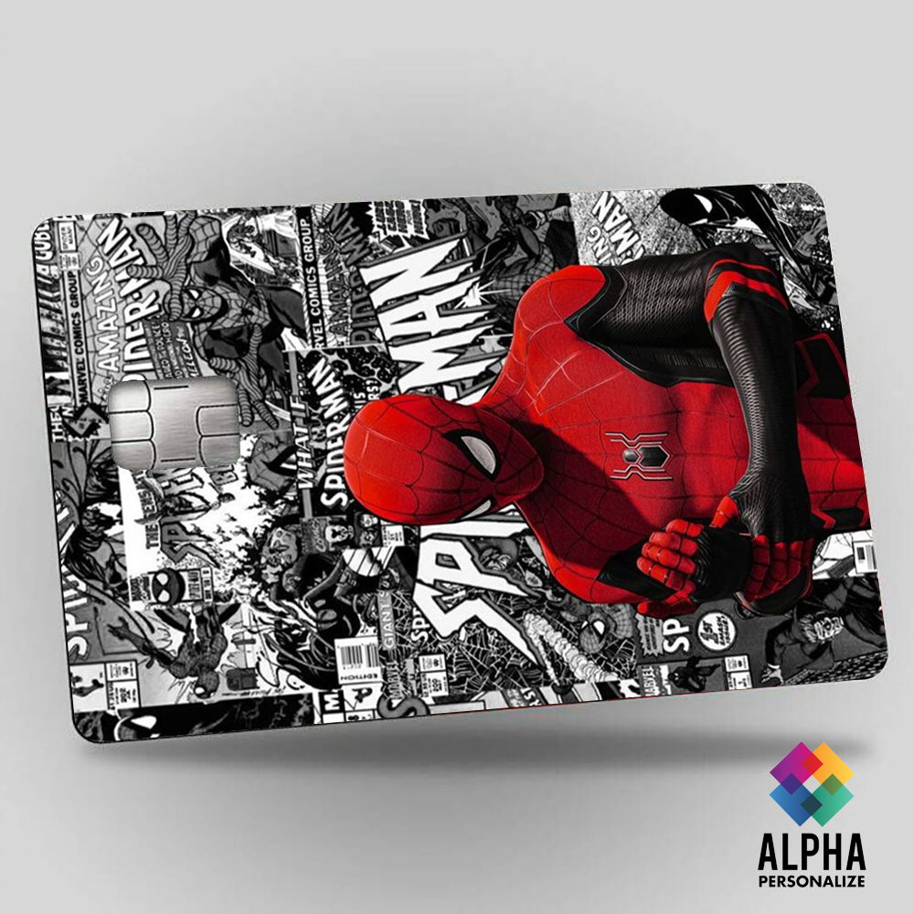 Adesivo Para Cartão de Credito Homem Aranha Spider Man Fundo Preto e Branco em Oferta na Shopee
