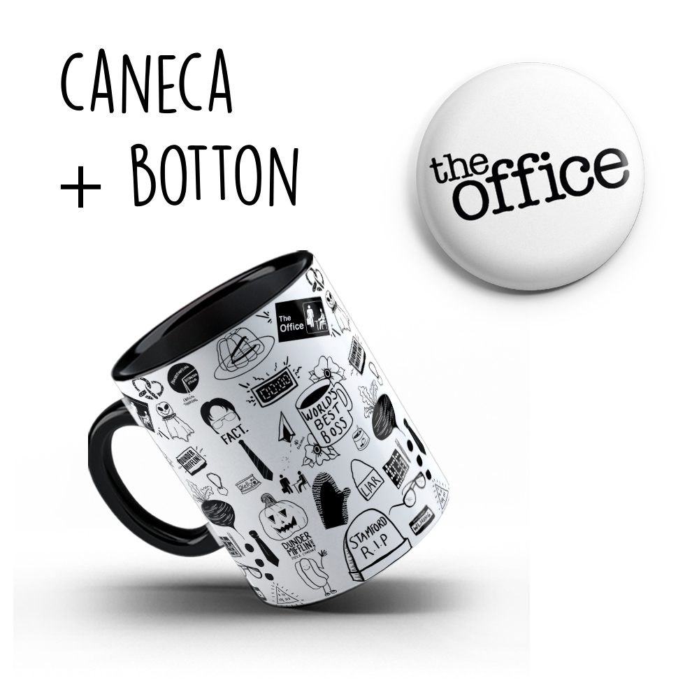 Caneca + Botton  The Office I 325ml (1 Unidade)