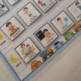 Quadro de Rotina Plastificado Infantil 24 atividades diárias - Durável e Prático - menino e menina em Oferta na Shopee