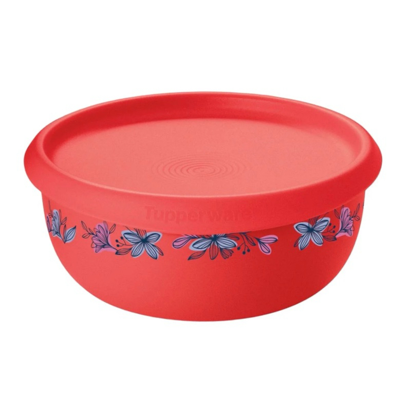 Tupperware* Tigela Toque Mágico 2,5 litros Vermelha Hibiscus