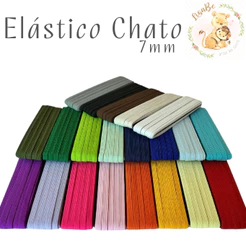 10 Metros Elástico Chato 7mm Colombe São José Agenda Artesanato Costura