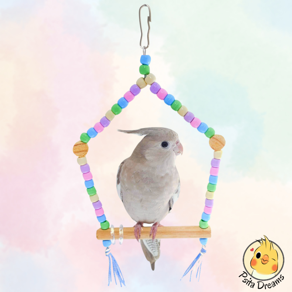 Balanço Brinquedo Calopsita, Periquito, Agapornis, Aves- Linha Soft